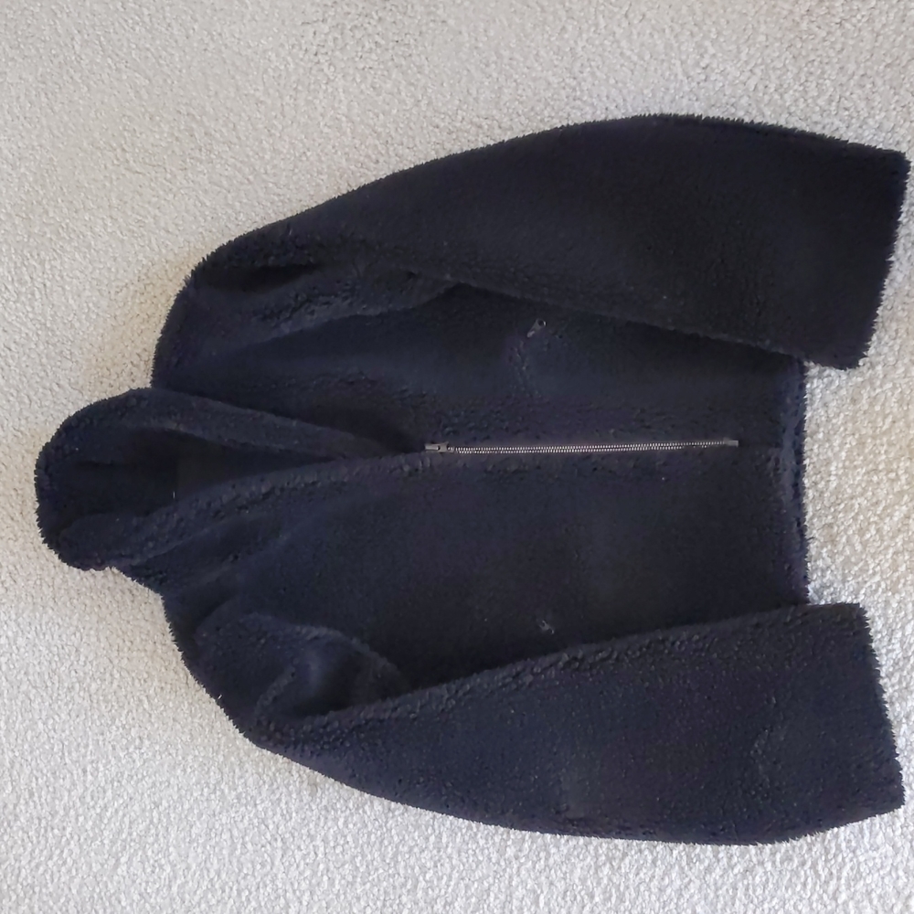 Alo fleece zippered jacket in Black Size small